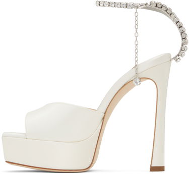 Кецове и обувки Jimmy Choo Jimmy Choo Saeda 125 Heeled Sandals Бяло | SAEDA SANDAL 125, 2