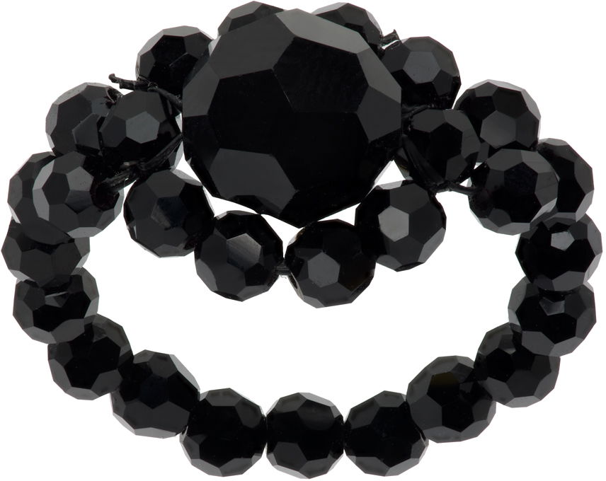 Пръстен Simone Rocha Simone Rocha Daisy Solo Ring Черно | RING9 0903, 0