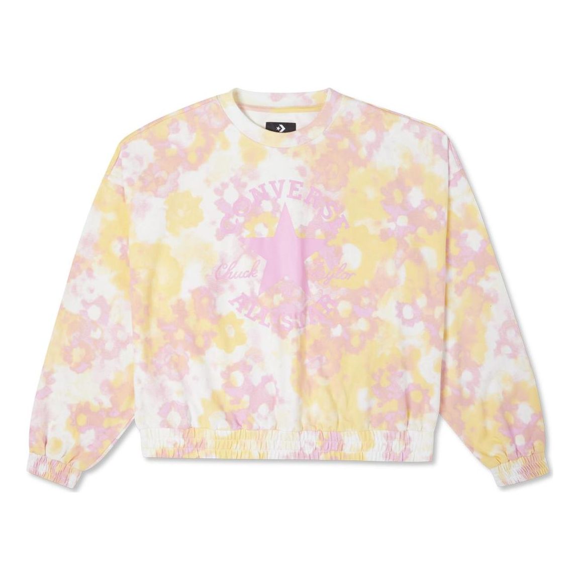 Суитчър Converse Washed Floral Cotton Crew Neck Shirt Жълто | 10023196-A01, 0