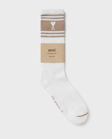 Чорапи AMI Striped Heart Socks Бяло | USC012.AW0015-255, 0