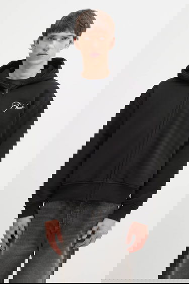 Суитчър Rhude RHUDE Classique Zip-Up Hooded Hoodie with Embroidered Logo Черно | RHFW25HO05012, 0