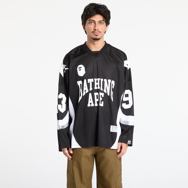 Line Camo Jacquard Logo Relaxed Fit Ice Hockey Jersey