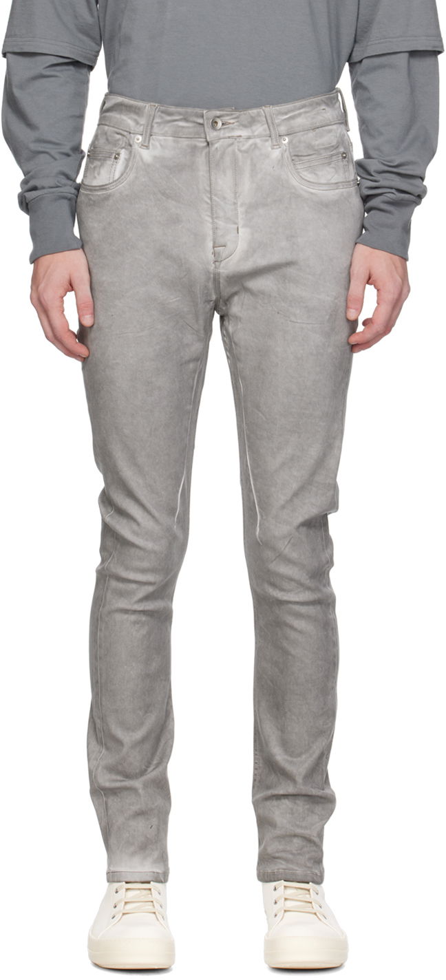 Дънки Rick Owens Off-White Porterville Detroit Cut Jeans Сиво | DU02D2366 HSCF, 0