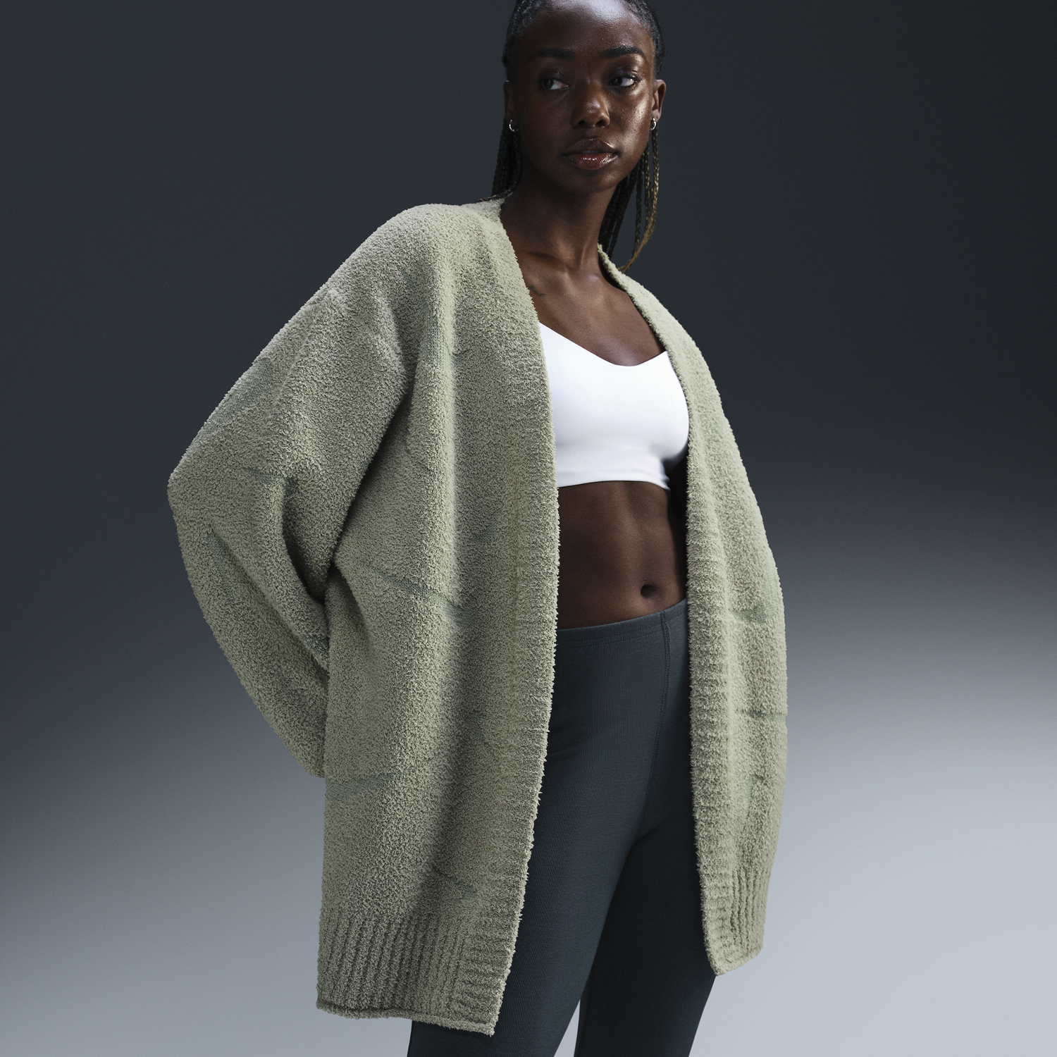 Пуловер Nike Cardigan Cozy Зелено | FZ1711-370, 0