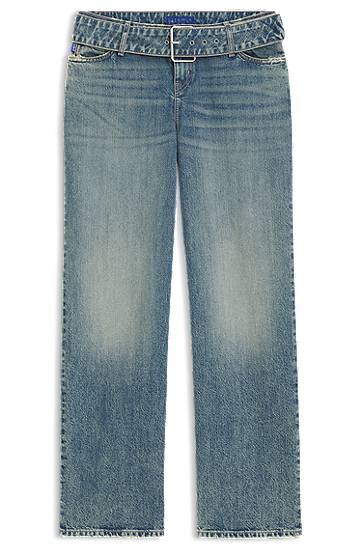 Дънки BOSS Baggy Jeans with Denim Belt Синьо | 50541520
