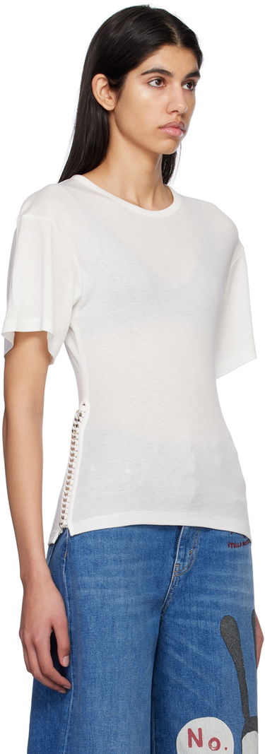 Тениска Stella McCartney Stella McCartney Chain T-Shirt Бяло | 6J01043SPX03, 1