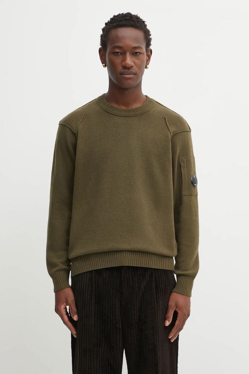 Пуловер C.P. Company C.P. Company Wool Blend Sweater Зелено | RFCMKN707A110149A