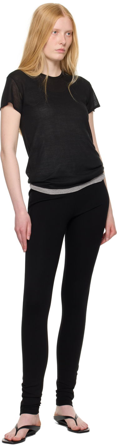 Тениска TOTEME TOTEME Silk T-Shirt Черно | 252-WRT0476-YA0173, 3