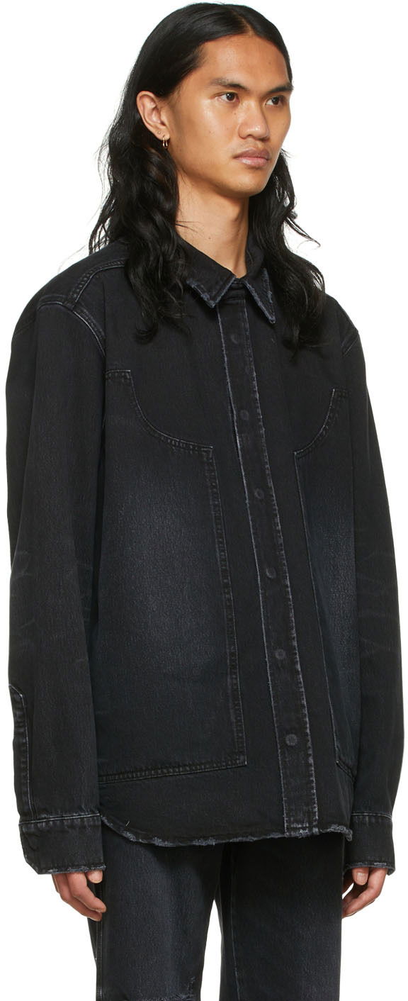 Риза We11done We11done Faded Denim Shirt Черно | WD-DB1-22-333-M-WB, 1