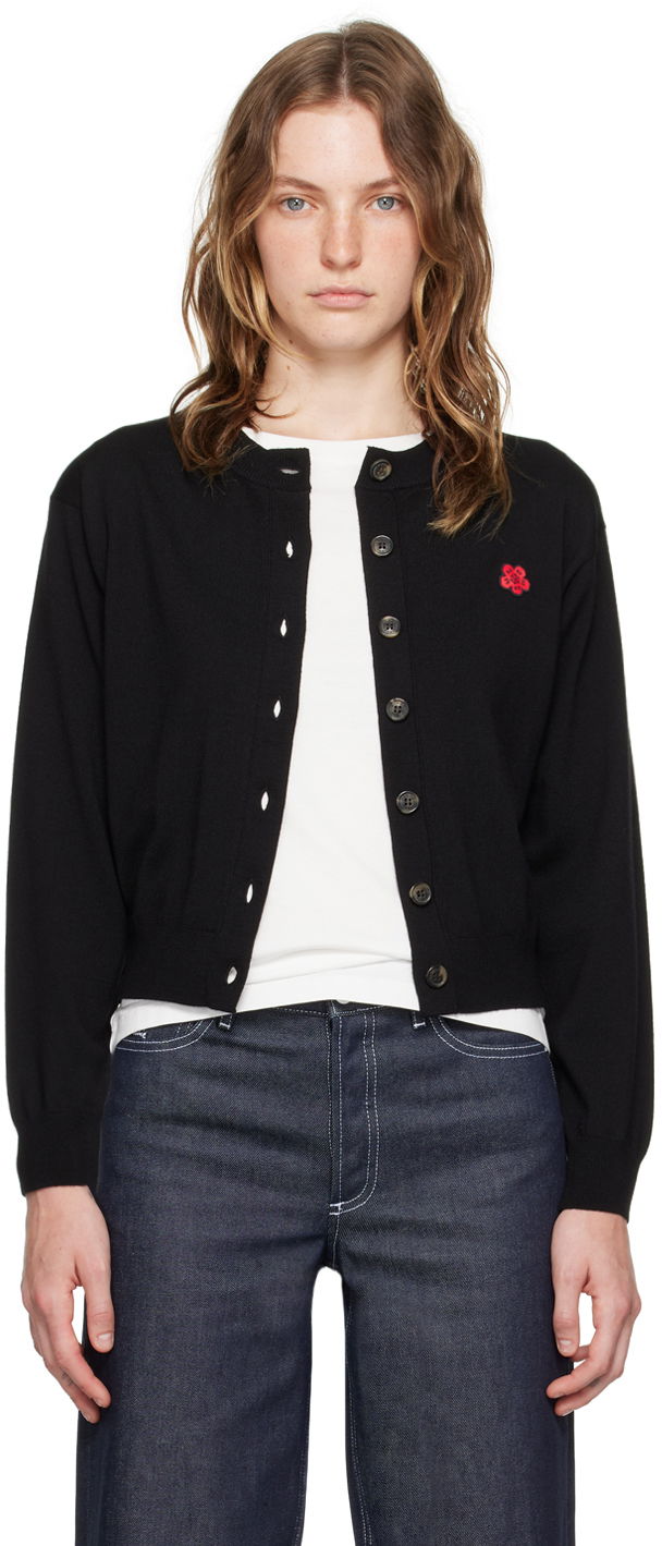 Пуловер KENZO Black Paris Boke Flower Cardigan Черно | FE62CA4763LB