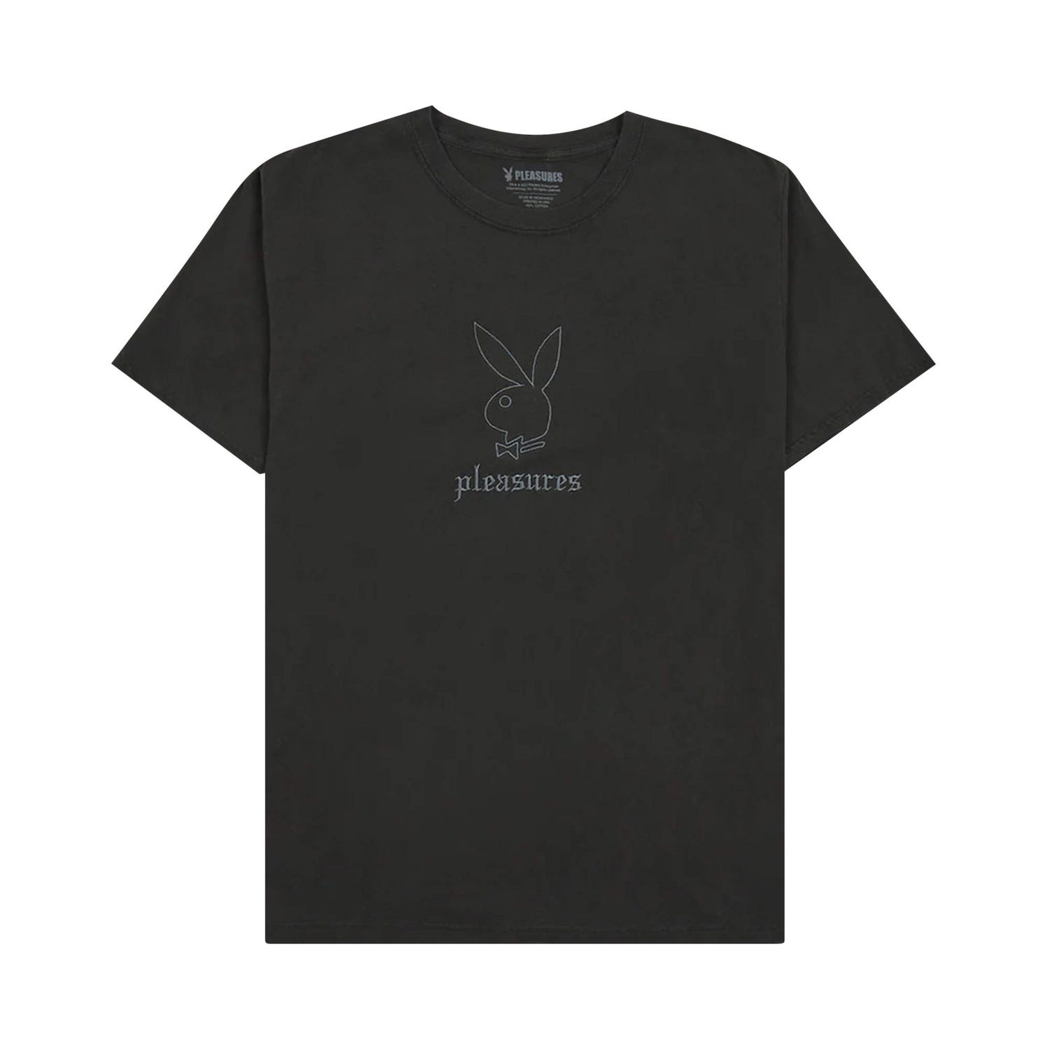 Тениска Pleasures Playboy x Entertainment Pigment Dye T-Shirt Черно | P22PB043 BLAC, 1