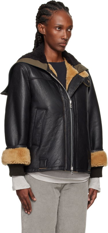 Яке OUR LEGACY Our Legacy Blizzard Shearling Leather Jacket Черно | W4259BN, 1