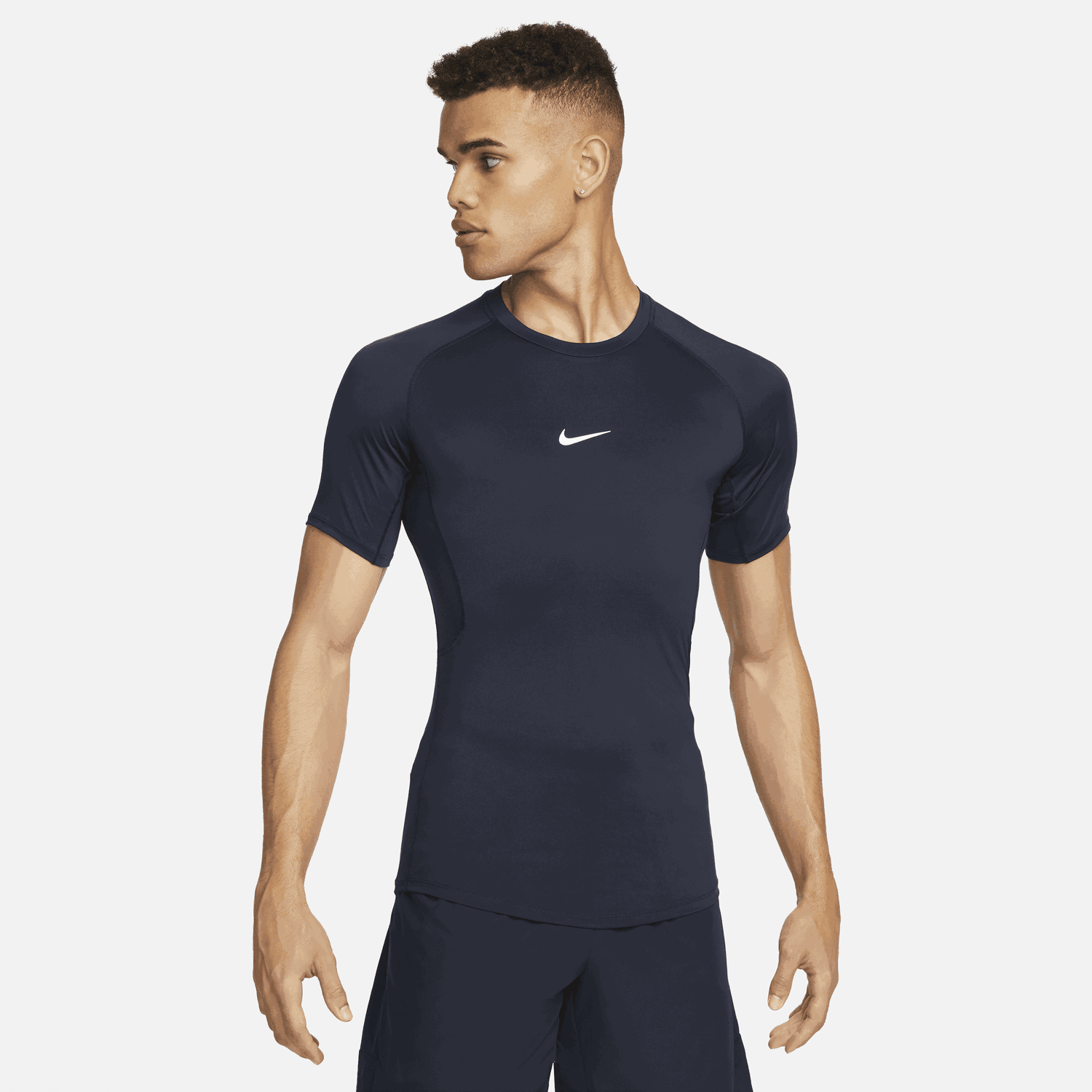Тениска Nike Pro Dri-FIT Tight Fitness Tee Тъмно синьо | FB7932-451, 0