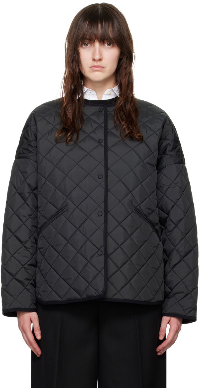 Quilted Button-Up Jacket