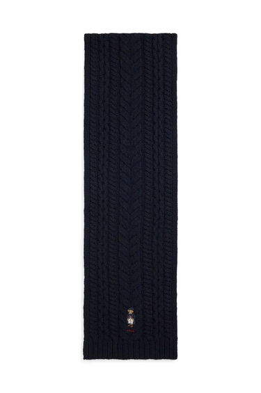 Шал Polo by Ralph Lauren Cable-Knit Wool Scarf Тъмно синьо | 455961992, 1