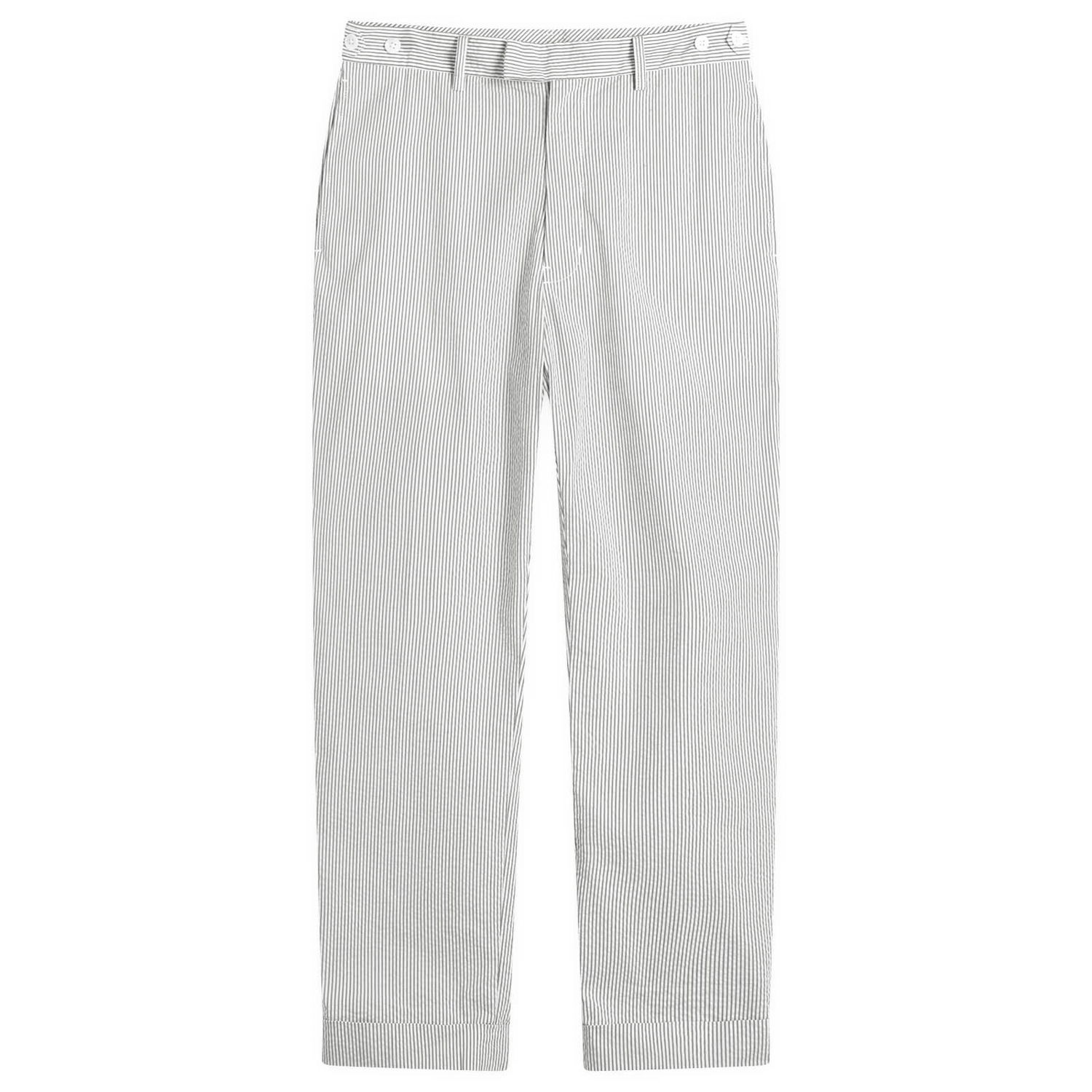 Панталони BEAMS Beams Plus Seersucker Ivy Trousers, Size Large Бяло | 3823-0149-139-75, 1