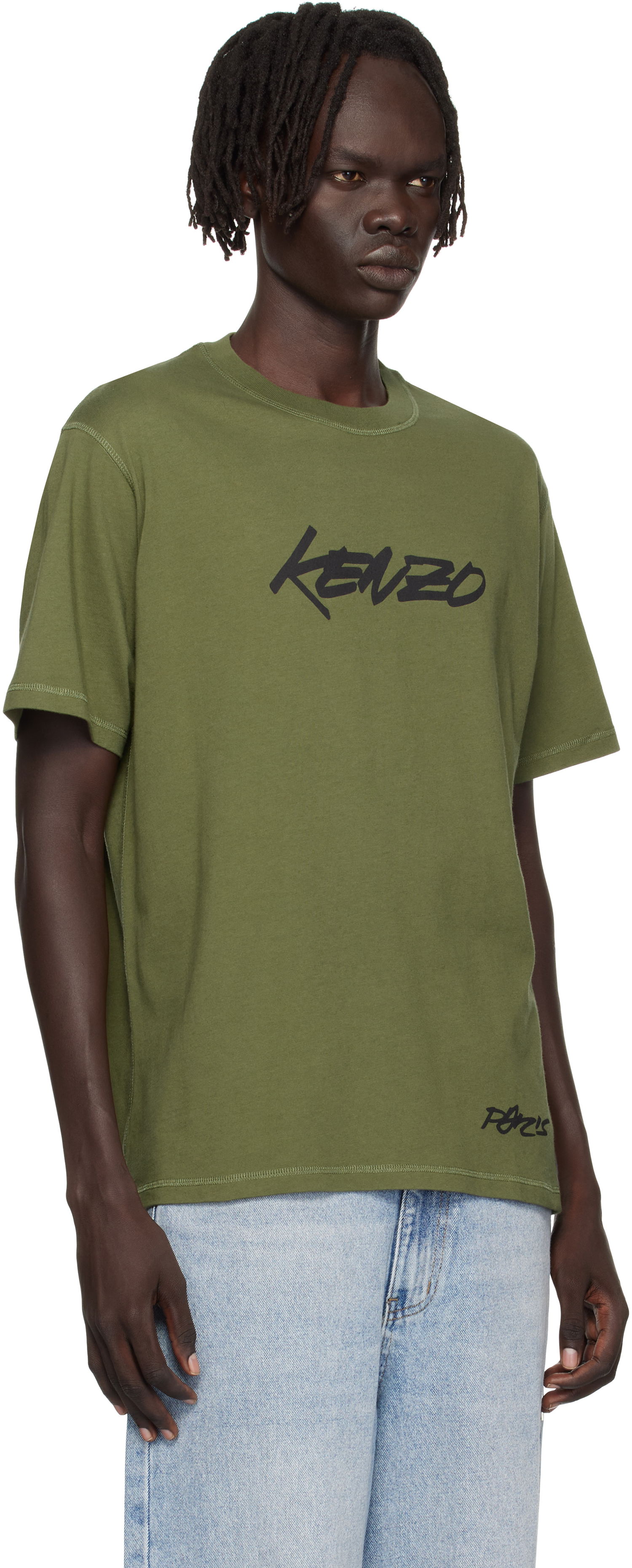 Тениска KENZO Kenzo Paris Futura 2000 Edition Cotton T-Shirt Зелено | FF65TS2524SG, 1