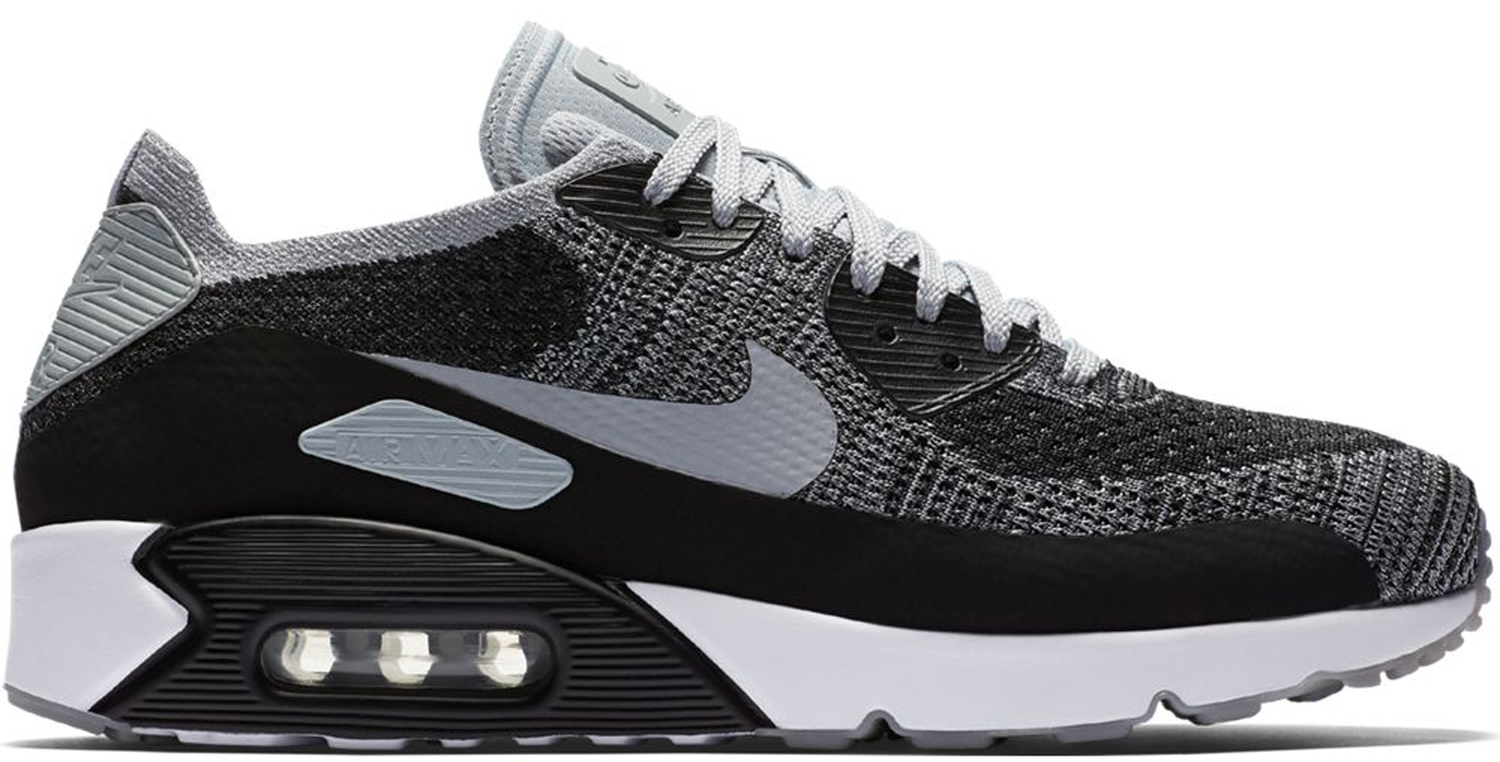 Кецове и обувки Nike Air Max 90 Ultra 2.0 Flyknit Black Wolf Grey Черно | 875943-005, 0