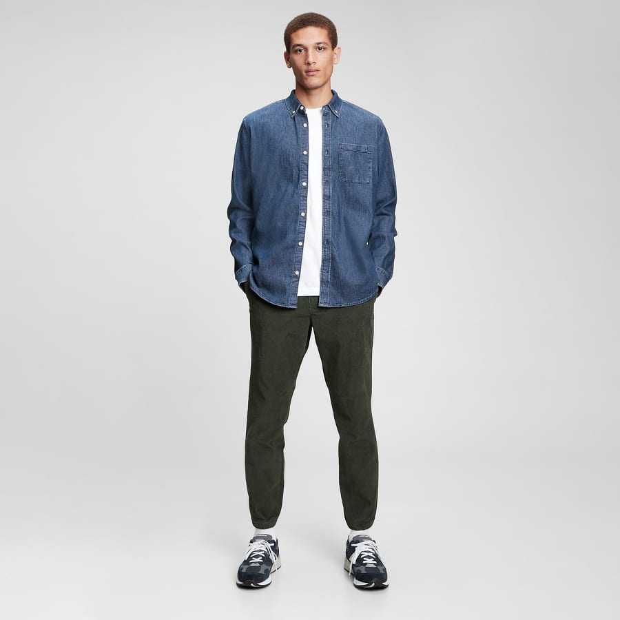 Риза GAP Denim Shirt Синьо | 736872-00, 0