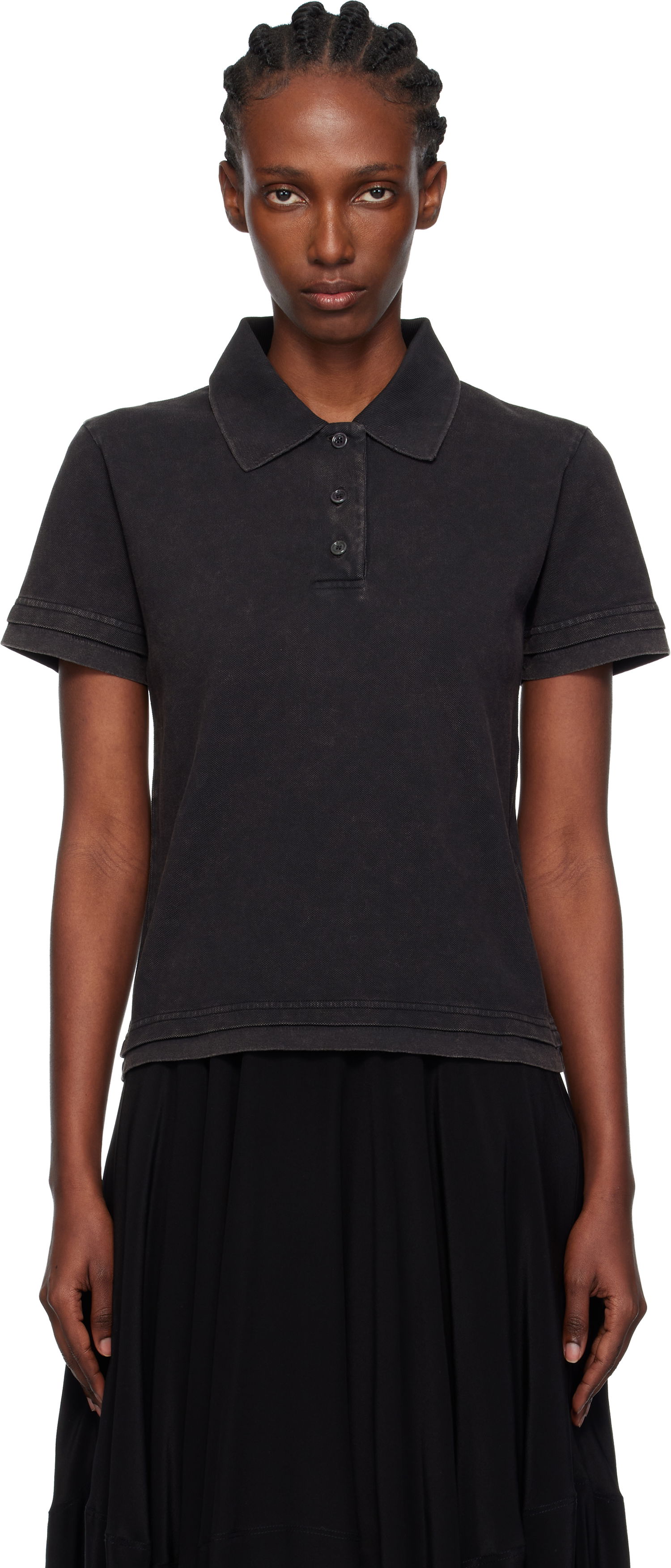 Поло тениска JW Anderson JW Anderson Layered Short Sleeve Polo Черно | JO0277-PG1808, 0