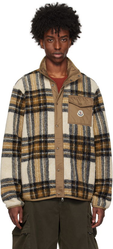 Яке Moncler Moncler Plaid Fleece Jacket Многоцветен | J20918G0005589AQU, 0