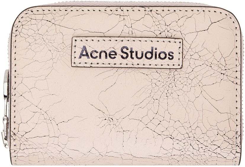 Портфейл Acne Studios Leather Zip Wallet Розово | CG0248-