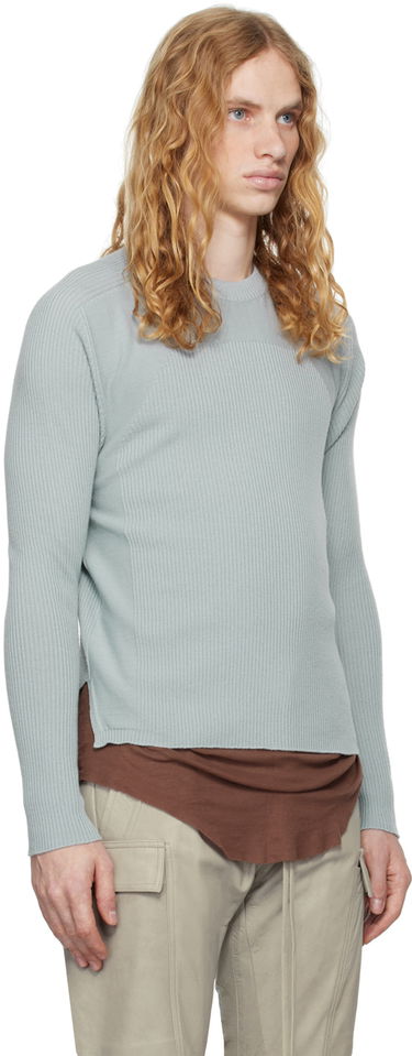 Пуловер Rick Owens Rick Owens Porterville Ribbed Geo Sweater Сиво | RU02D6639 RIBM, 1