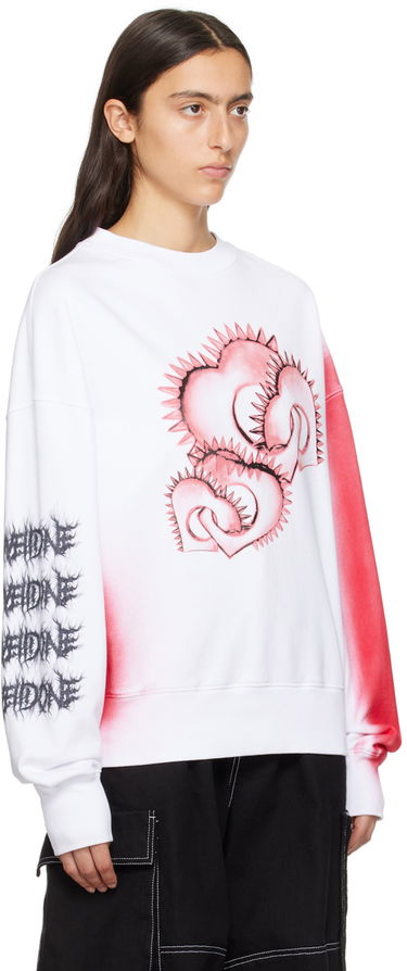 Пуловер We11done Printed Sweatshirt Бяло | WD-TS3-23-710-U-WH, 1