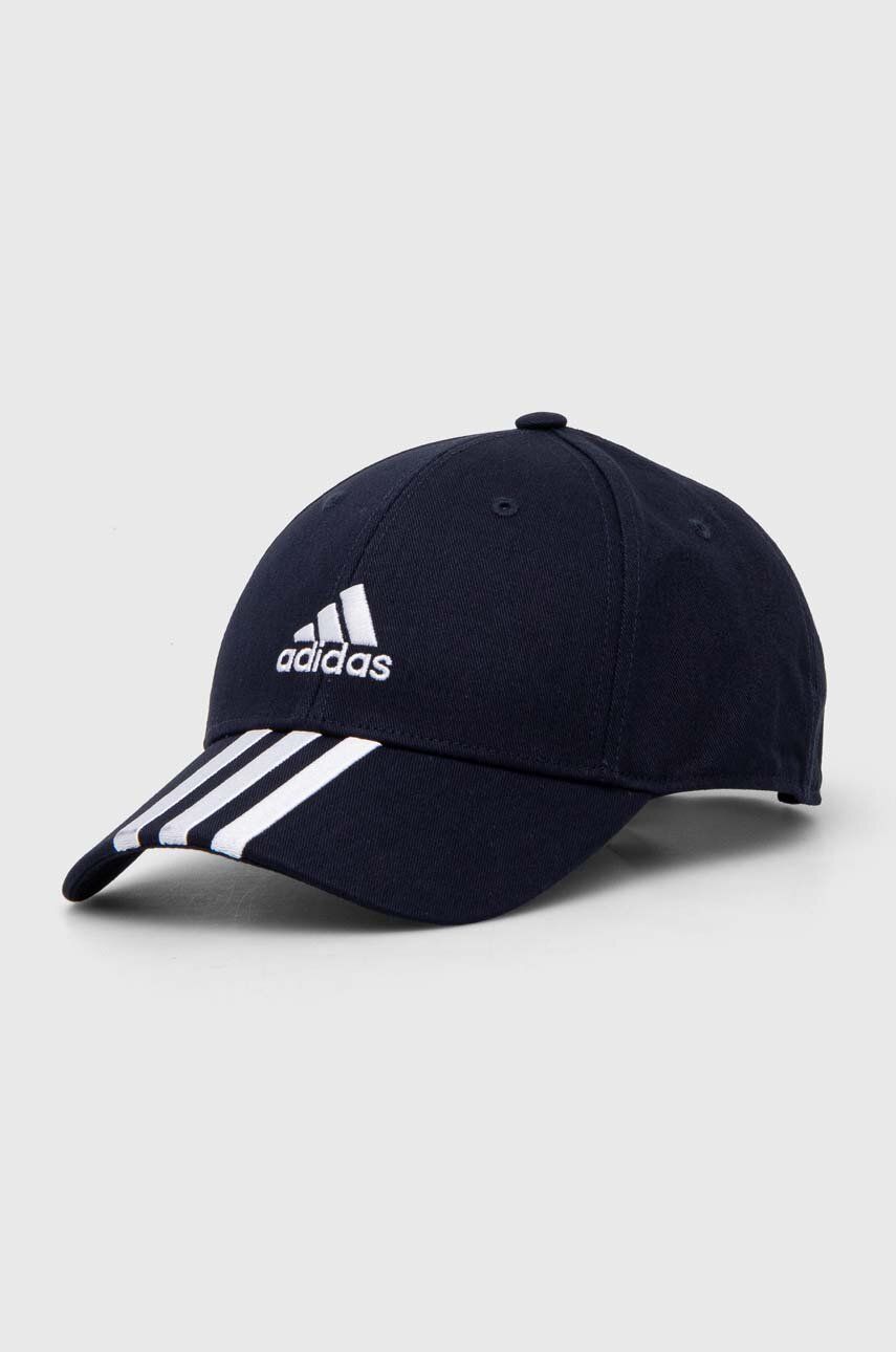 Шапка с козирка adidas Performance 3-Stripes Cotton Twill Baseball Cap Тъмно синьо | II3510, 0