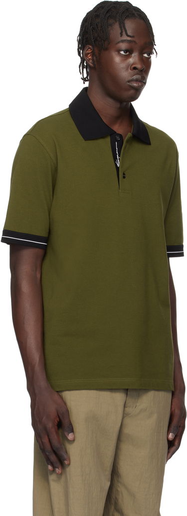 Поло тениска FERRAGAMO Salvatore Ferragamo Color Block Polo Зелено | 781016, 1