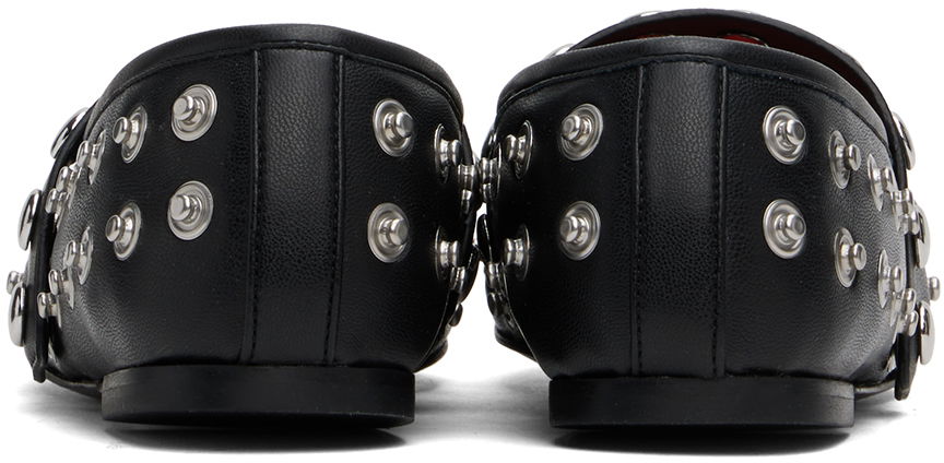 Кецове и обувки Stella McCartney Stella McCartney Ryder Popper-Studded Ballerina Flats Черно | 810473W1IL0, 1