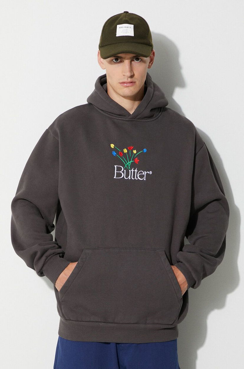 Суитчър Butter Goods Hoodie With Print Сиво | BGQ223D11601