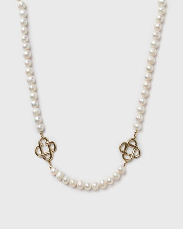 Колие Casablanca Pearl Logo Necklace Бяло | APF25-JW-085-01, 0