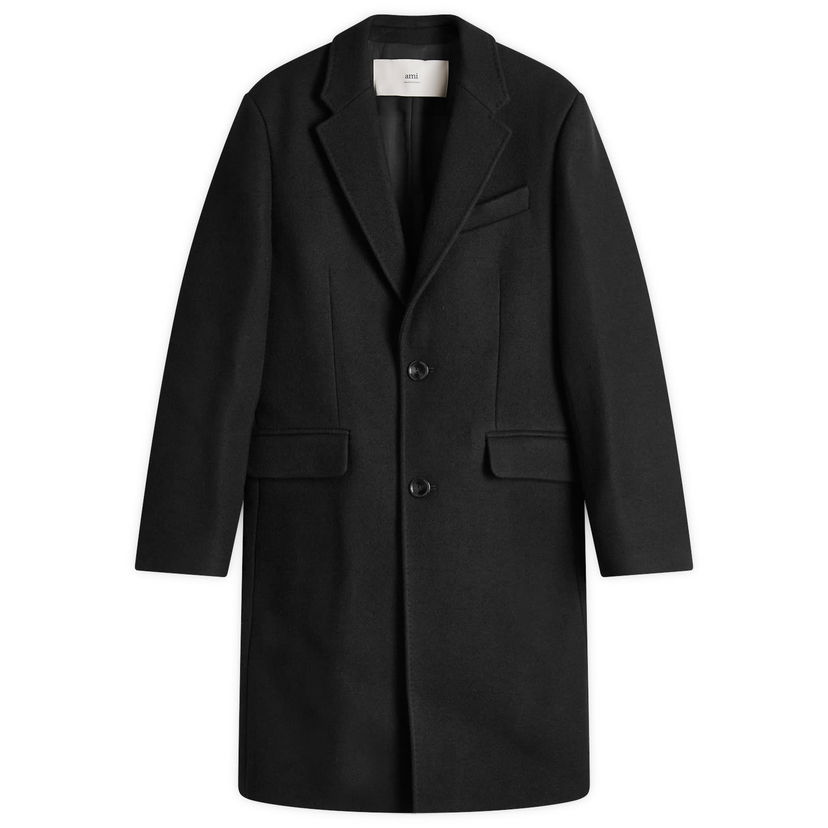 Палта AMI Two Button Overcoat Black Черно | HCO010-WV0049-001