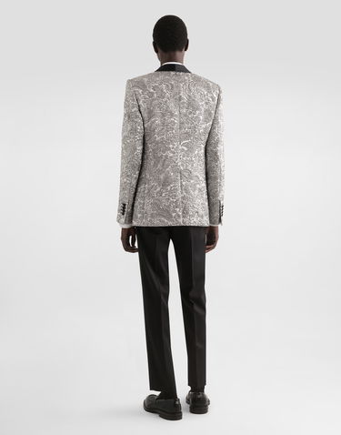 Риза Dolce & Gabbana Cotton Poplin Tuxedo Shirt Бяло | G5EN5TGI591S9005, 2