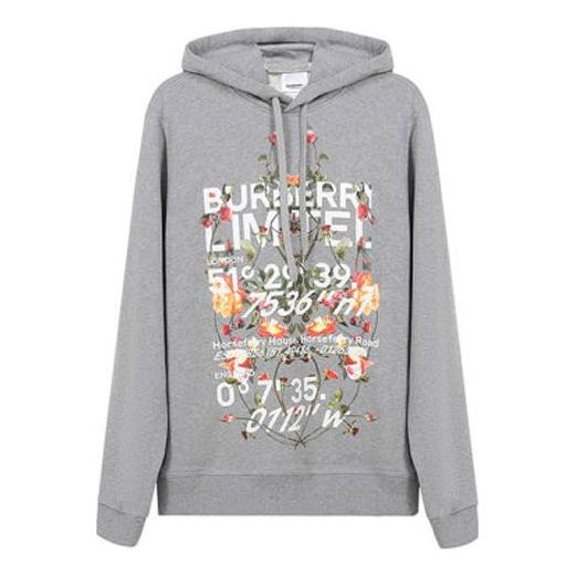 Суитчър Burberry Burberry SS21 Floral Print Hoodie Сиво | 80375421, 0