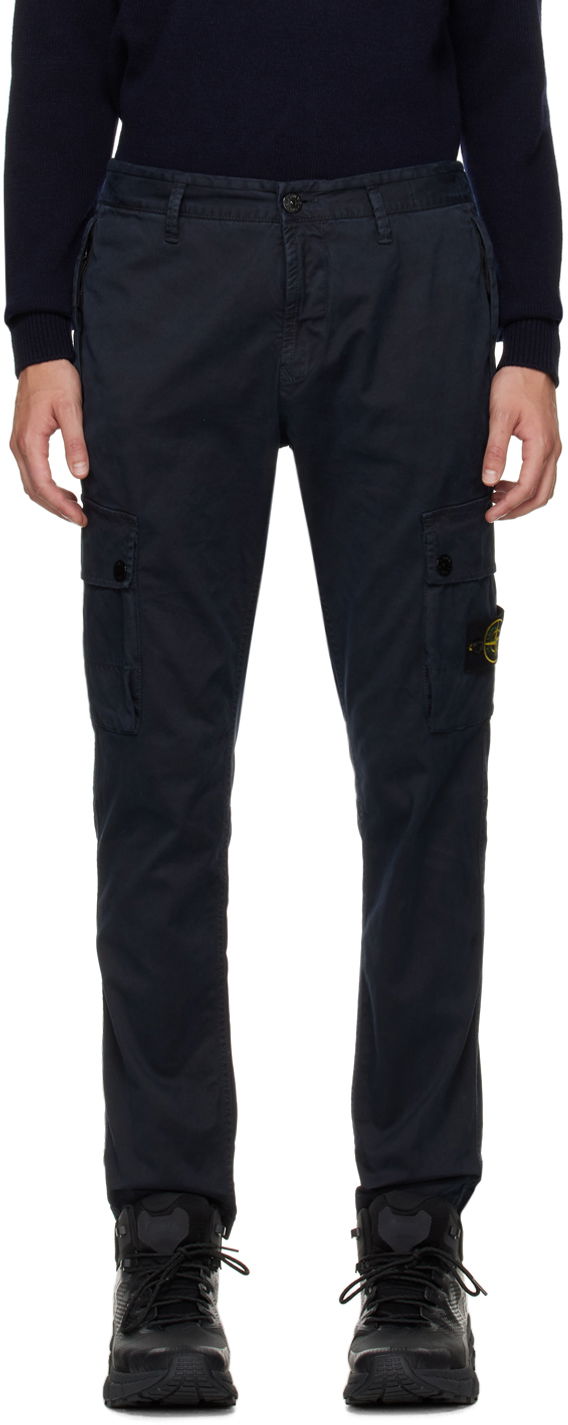 Карго панталони Stone Island Garment-Dyed Cargo Тъмно синьо | 7915303L1, 0