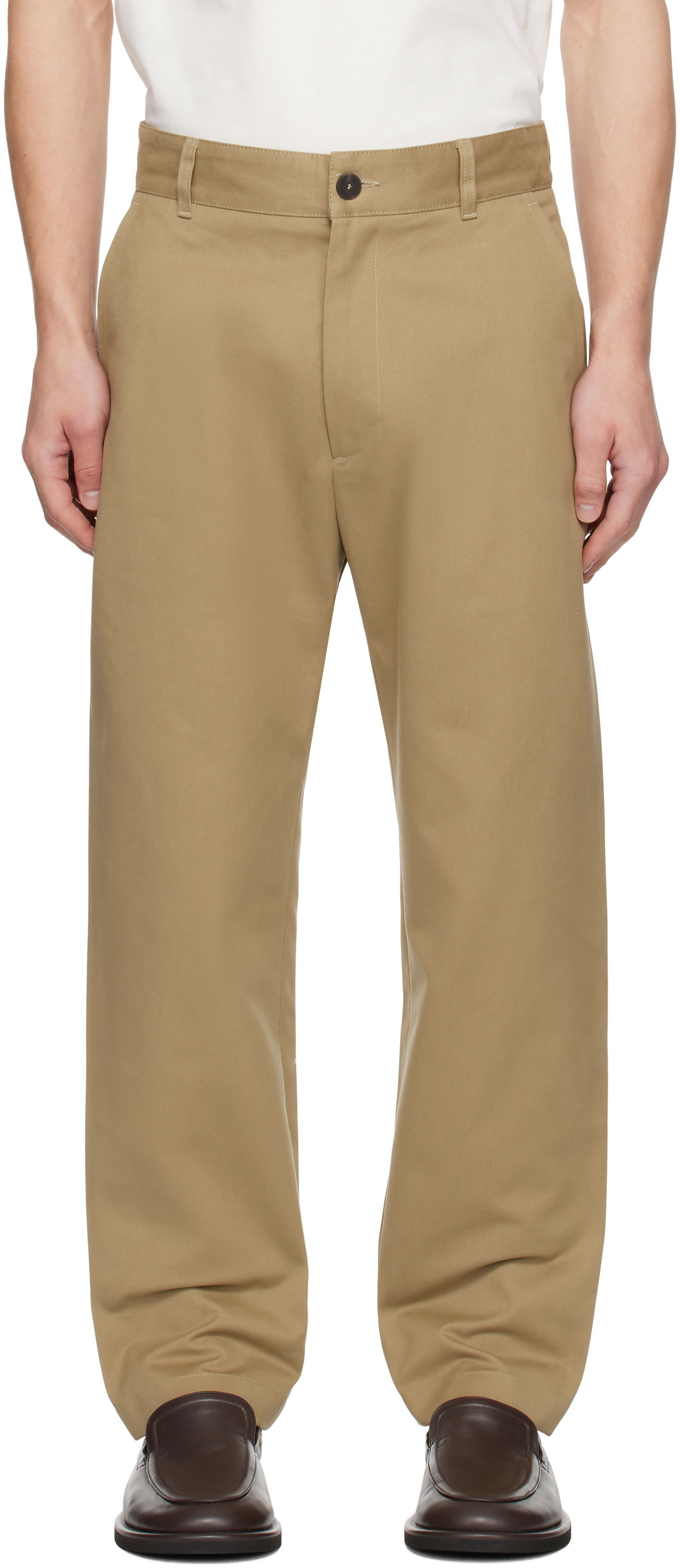 Панталони Studio Nicholson Studio Nicholson Bill Trousers Бежово | BILL SNM - 1337, 0