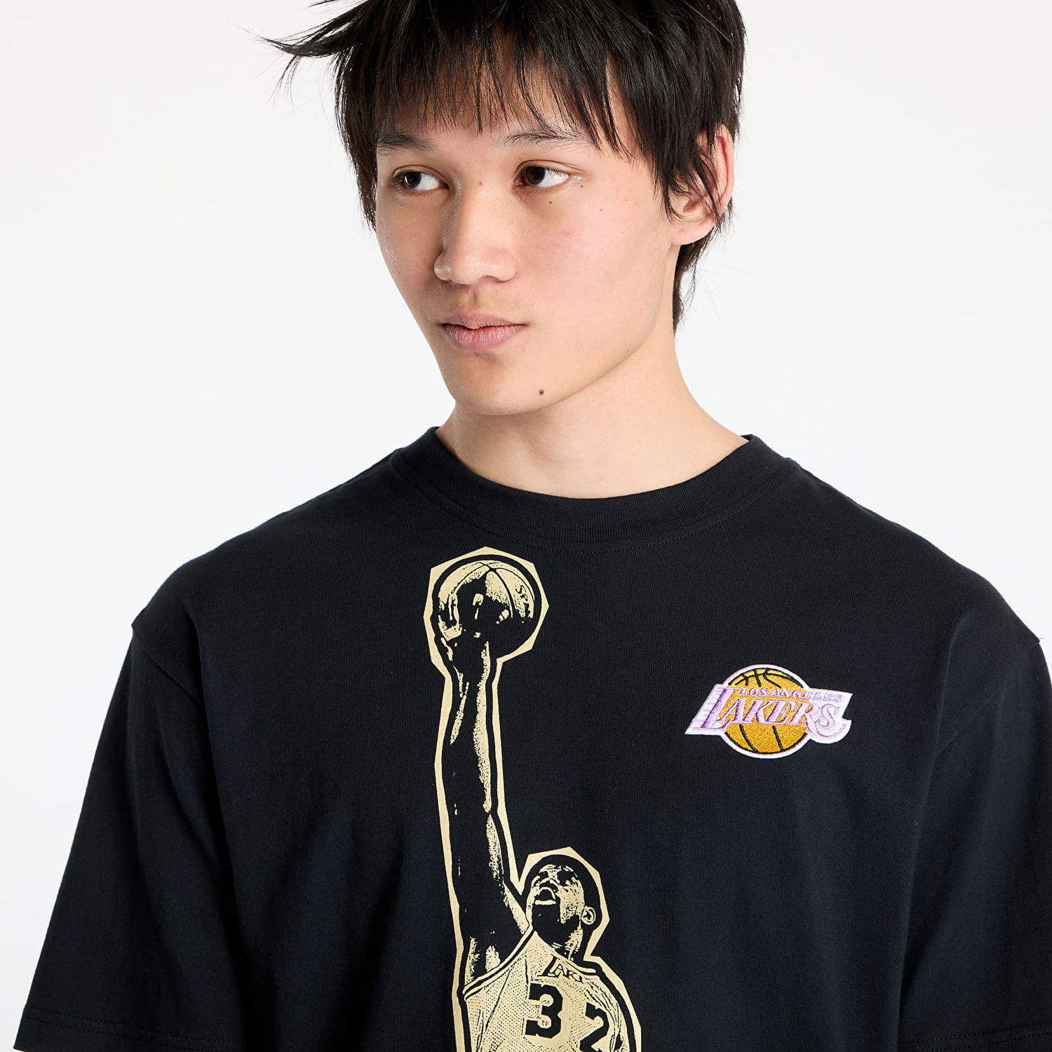 Тениска Mitchell & Ness Mitchell & Ness Lakers Magic Johnson Vintage Graphic Tee Черно | NN12306-LALBLCK, 1