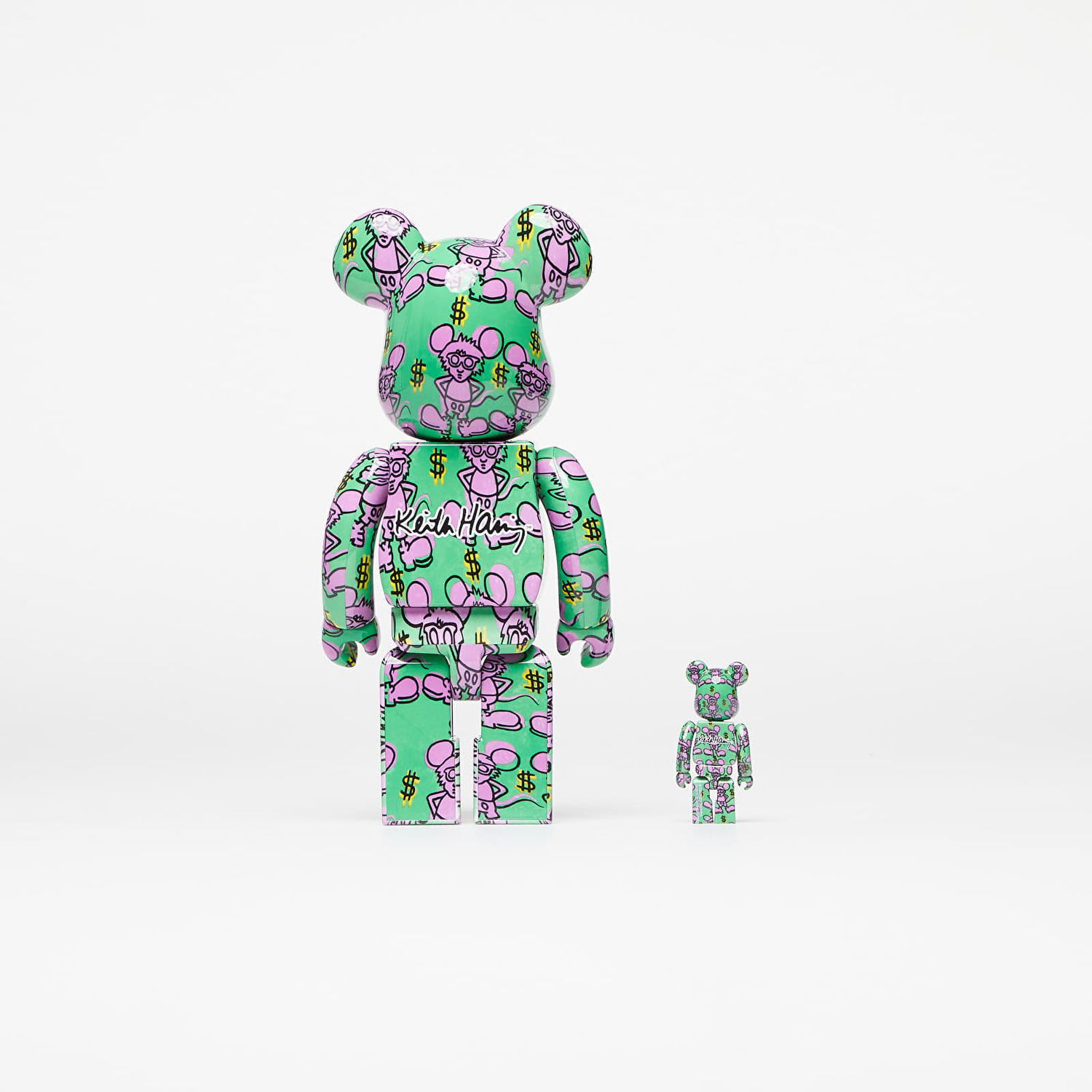 Колекционерско Medicom Toy BE@RBRICK Keith Haring 11 100% & 400% Set Зелено | 4530956612195, 1