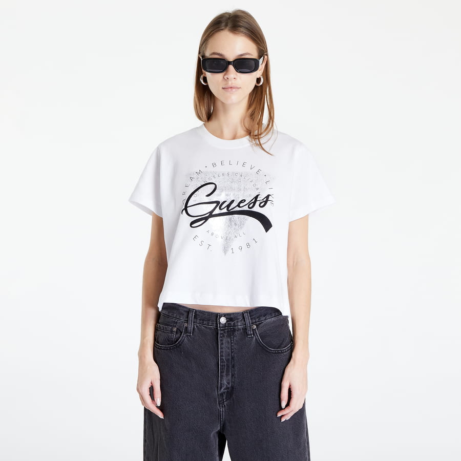 Тениска GUESS Front Logo T-Shirt Бяло | W2BI18K8FQ4-G011, 0