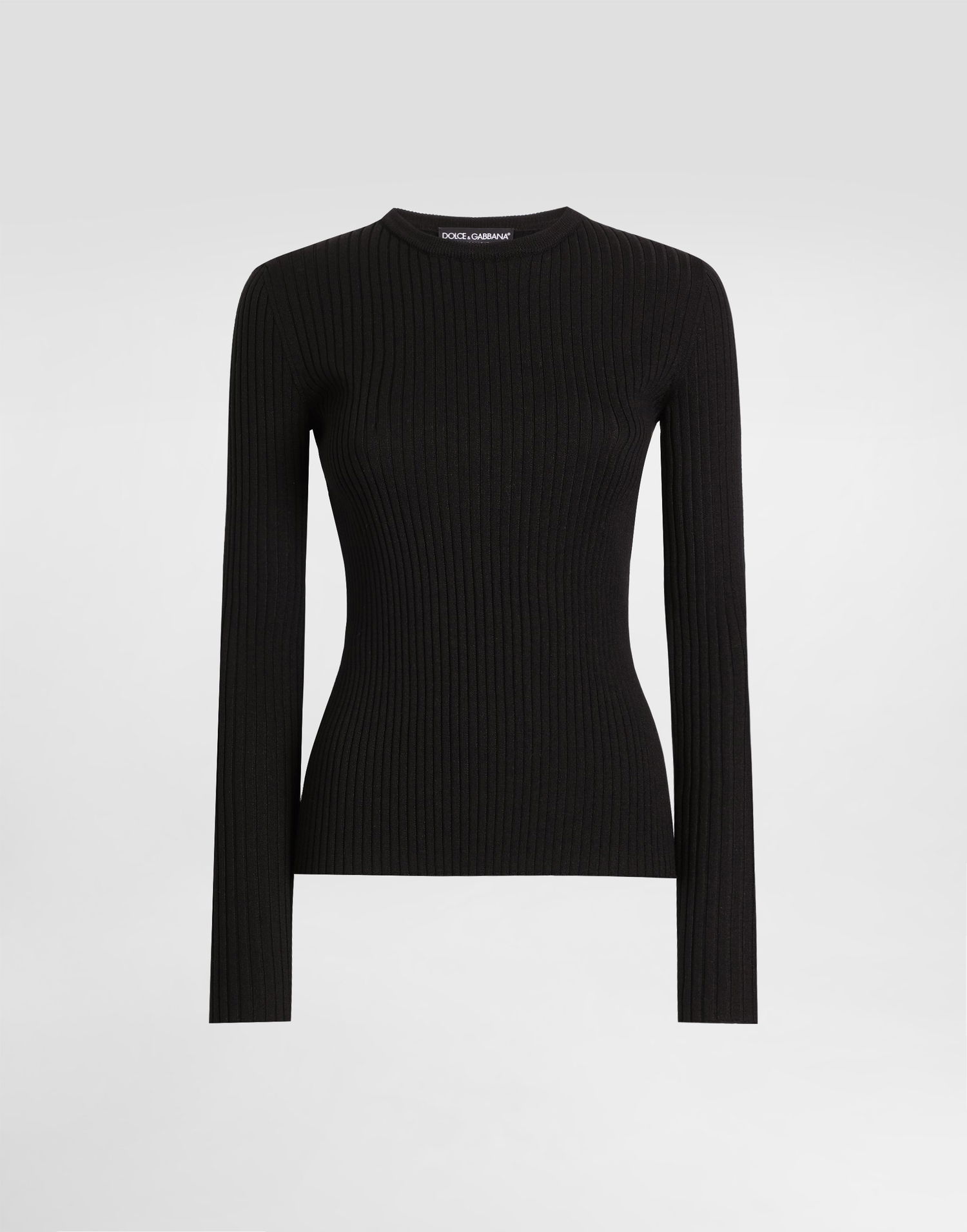 Пуловер Dolce & Gabbana Dolce & Gabbana Wool Ribbed Fitted Sweater Черно | FXX65TJDVDCN0000, 0