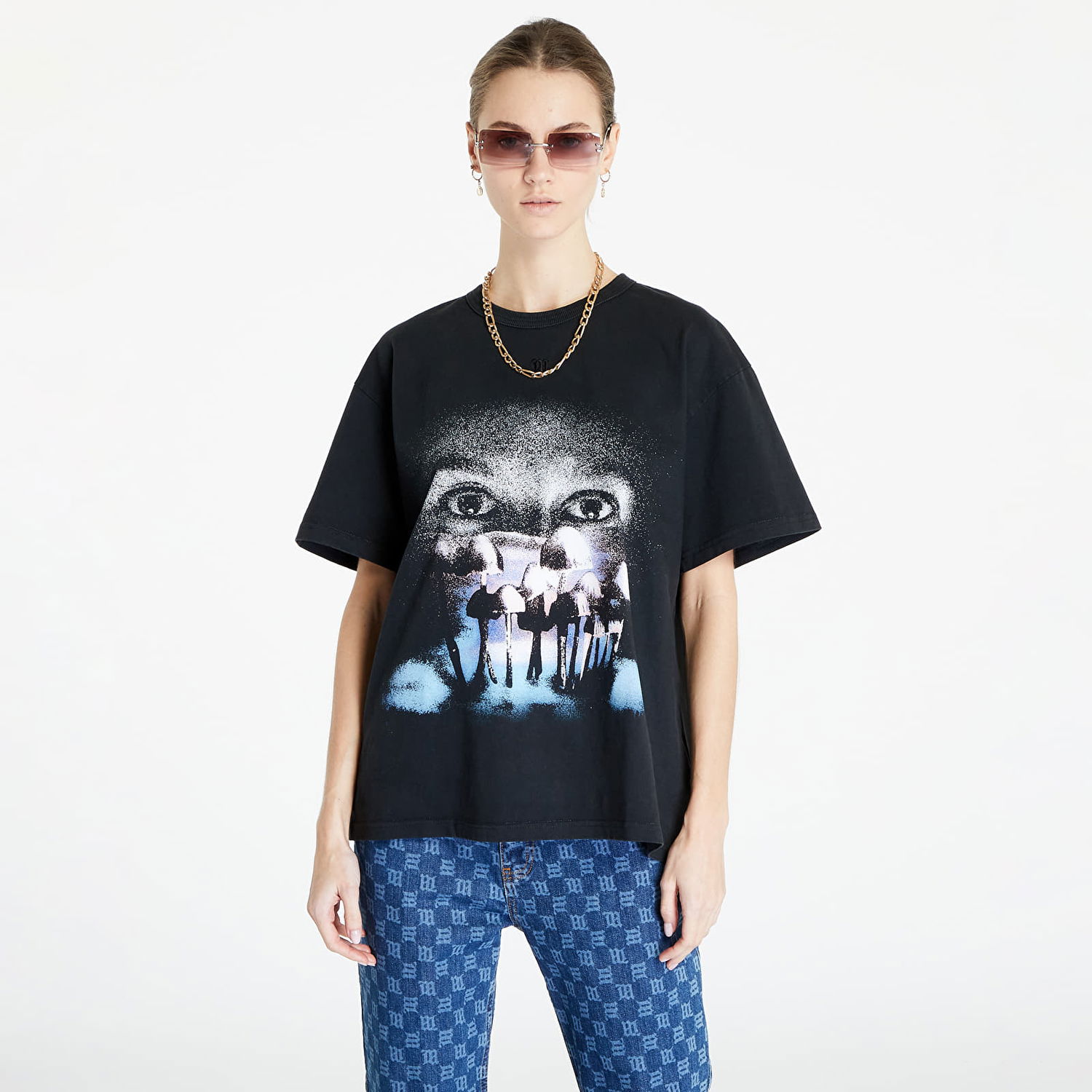 Тениска MISBHV Mush T-Shirt Черно | 240M127, 0