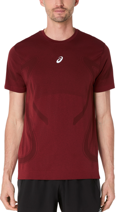 Тениска Asics Road Seamless Short Sleeve T-Shirt Бургунди | 2011d355-200, 0