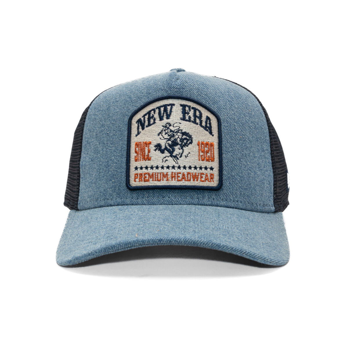 Шапка с козирка New Era New Era Western Rodeo Denim Patch 9FORTY Trucker Hat Синьо | 60691197, 1
