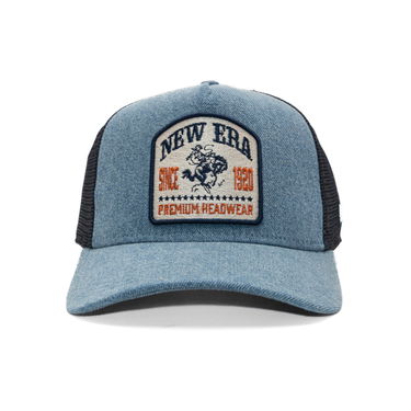 Шапка с козирка New Era New Era Western Rodeo Denim Patch 9FORTY Trucker Hat Синьо | 60691197, 1