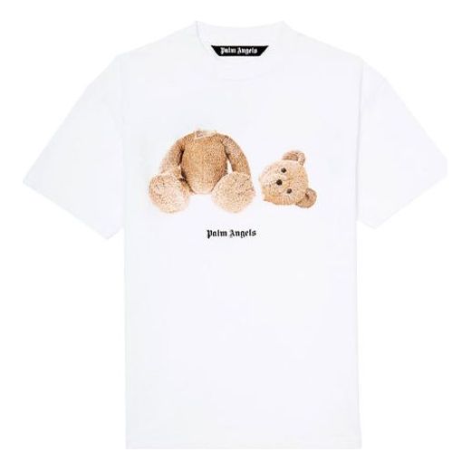 Тениска Palm Angels Palm Angels Bear Graphic Short-Sleeve T-Shirt Бяло | PMAA001R21JER0010160