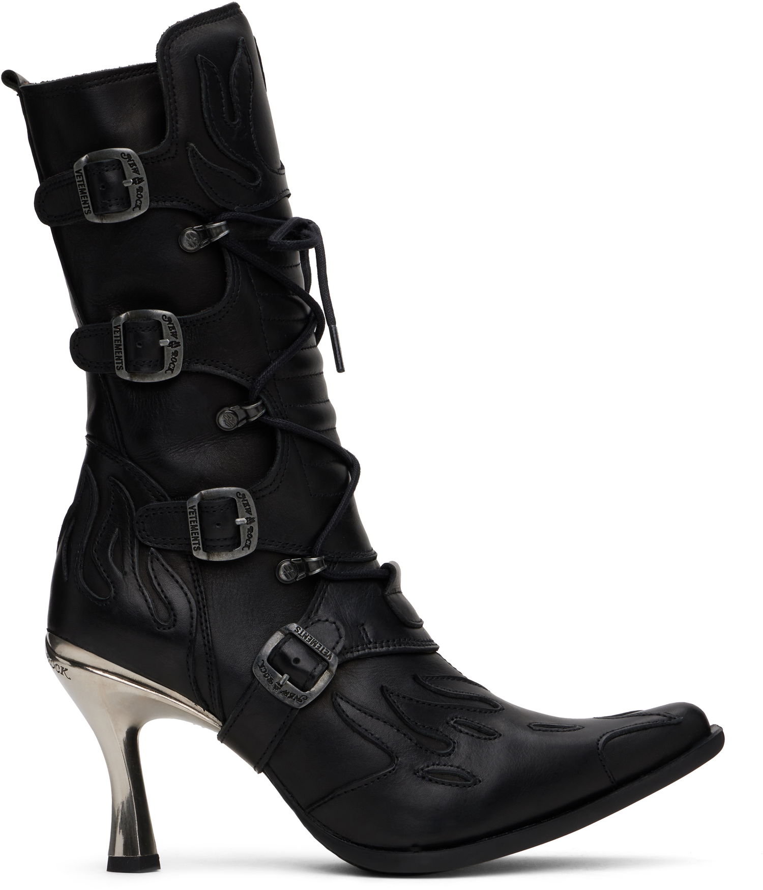 Кецове и обувки VETEMENTS Vetements New Rock Edition Rockstar Boots Черно | WA66BO120B, 0