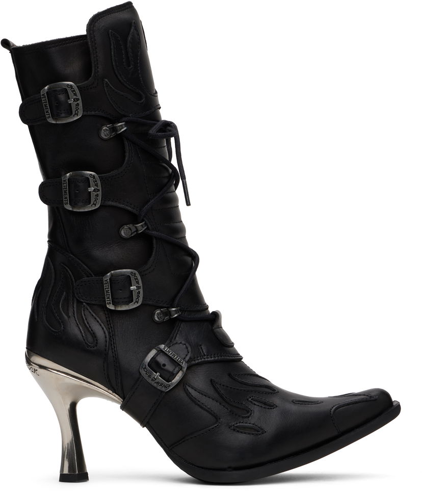 Кецове и обувки VETEMENTS Vetements New Rock Edition Rockstar Boots Черно | WA66BO120B