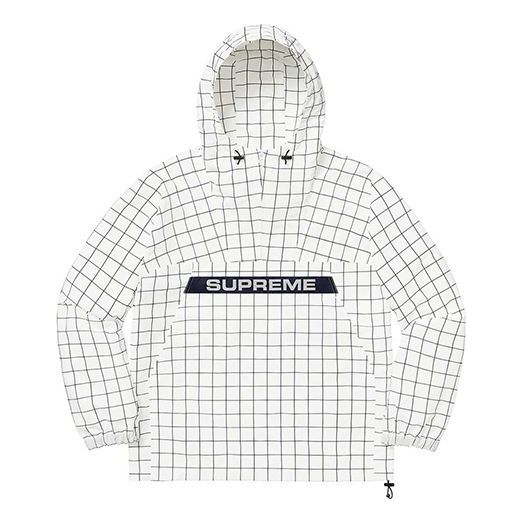 Ветровка Supreme Supreme Heavy Nylon Anorak Plaid Interchange Jacket Бяло | SUP-FW19-263